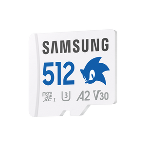 Samsung Sonic PRO Plus è una scheda MicroSDXC da 512GB con velocità di lettura fino a 180 MB/s e scrittura fino a 130 MB/s. Offre prestazioni U3 V30 A2 ideali per video 4K e applicazioni esigenti.