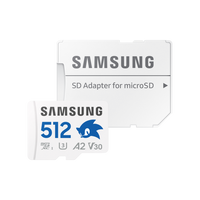 Samsung Sonic PRO Plus è una scheda MicroSDXC da 512GB con velocità di lettura fino a 180 MB/s e scrittura fino a 130 MB/s. Offre prestazioni U3 V30 A2 ideali per video 4K e applicazioni esigenti.