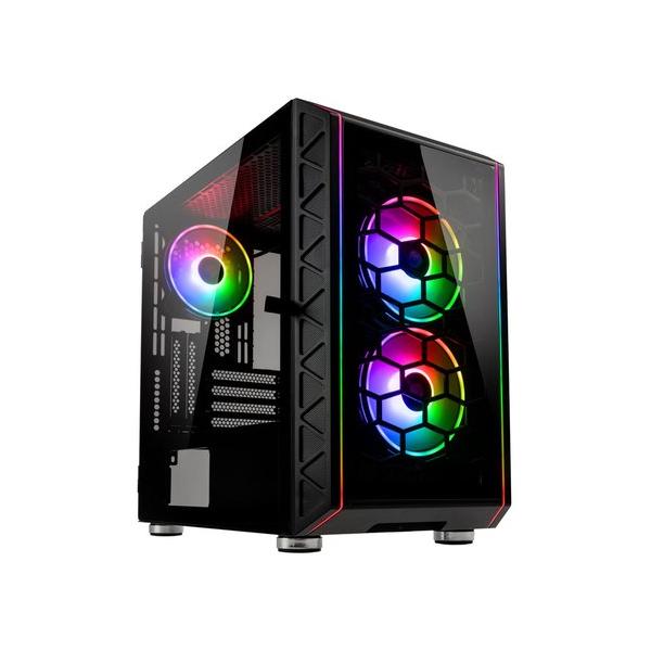 Kolink Citadel Glass SE ARGB e' un case mini tower con supporto per schede madri micro ATX e 4 slot di espansione