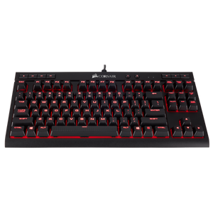 La tastiera CORSAIR K63 e' priva di tastierino numerico e presenta switch meccanici CHERRY MX Red per il massimo delle prestazioni. La retroilluminazione brillante a LED rossi per ciascun tasto consente una regolazione dell'illuminazione.