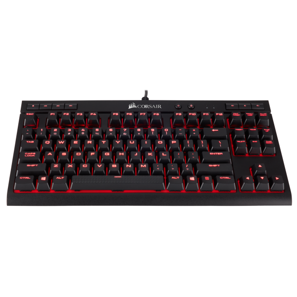 La tastiera CORSAIR K63 e' priva di tastierino numerico e presenta switch meccanici CHERRY MX Red per il massimo delle prestazioni. La retroilluminazione brillante a LED rossi per ciascun tasto consente una regolazione dell'illuminazione.