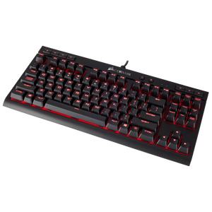 La tastiera CORSAIR K63 e' priva di tastierino numerico e presenta switch meccanici CHERRY MX Red per il massimo delle prestazioni. La retroilluminazione brillante a LED rossi per ciascun tasto consente una regolazione dell'illuminazione.