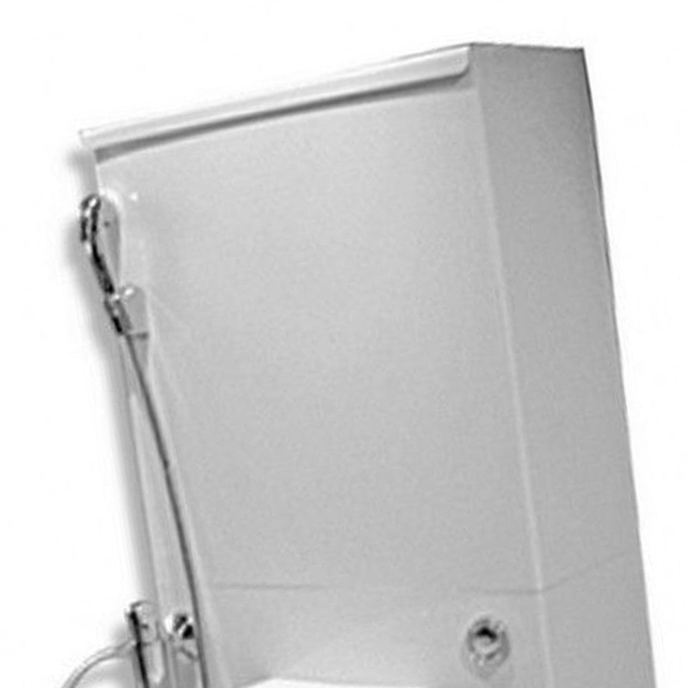 Parete attrezzata h120 con vaso a terra, miscelatore e doccetta