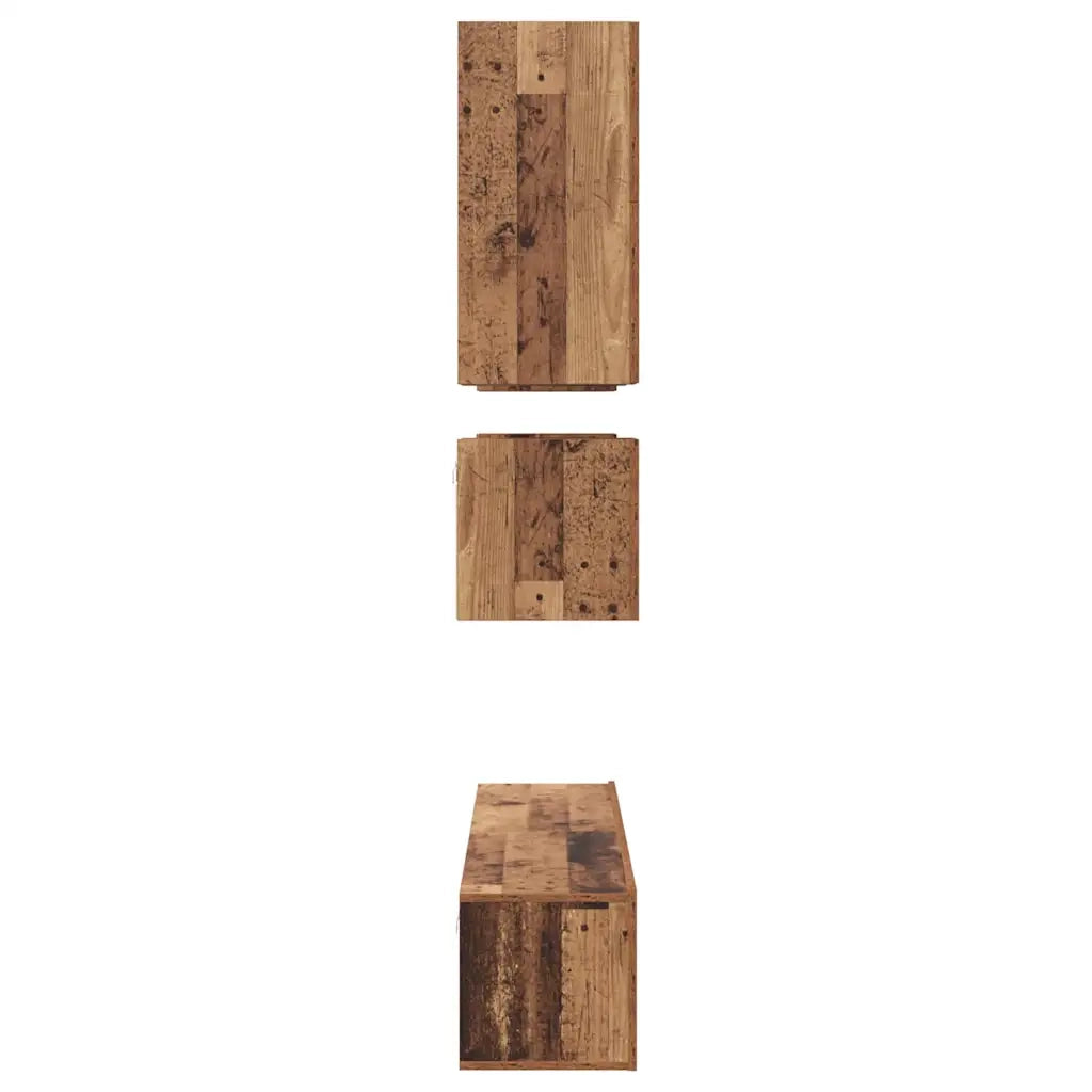 vidaXL Set mobile TV 8 pcs Legno vecchio 80 x 30 x 30 cm