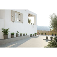 Portavaso rotondo per fiori e piante CAPRI LARGE - Plastica - Serbatoio acqua - diametro 50 cm - Bianco - ARTEVASI