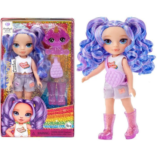 Rainbow High Littles - bambola da 15 cm + animaletto - viola - dai 4 anni in su