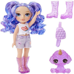 Rainbow High Littles - bambola da 15 cm + animaletto - viola - dai 4 anni in su