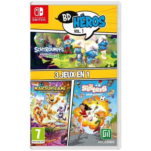 Pack Comics Heros Vol.1: I Puffi Missione Malfeuille Sisters 1 Marsupilami - Gioco per Nintendo Switch