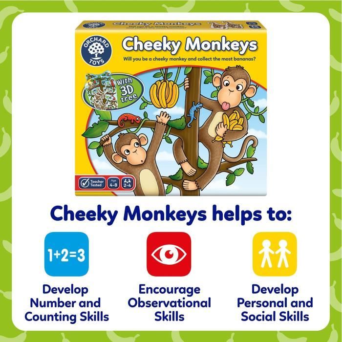 Orchard Toys Cheeky Monkeys è un gioco di fortuna