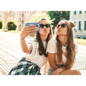 LEXIBOOK- Fotocamera istantanea Starcam foto + video Stitch - Due sensori da 1,3 MP - Flash schermo LCD da 2 pollici incluso - Blu