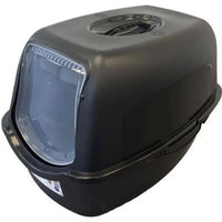 Design per animali domestici Casa igienica samba - 56 x 40 x 39 cm - bianco e nero - per gatti