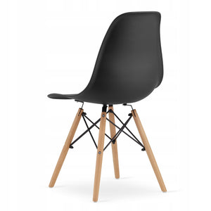 Tavolo rotondo Valora KOVA Ø80 bianco + 4 sedie OSAKA nere