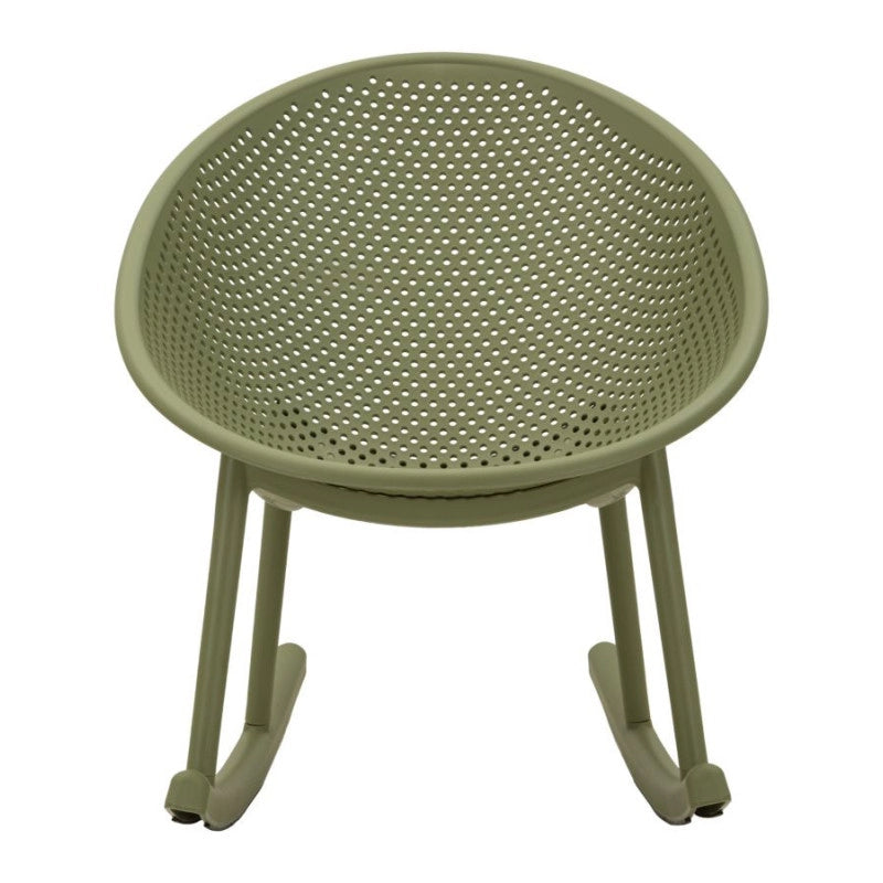 Sedia A Dondolo Ibiza Verde cm 66x88x80 (altezza Seduta cm 38)