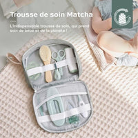 Babymoov Baby Care Kit - Nascita - In Accessori GRS certificati in tessuto riciclato, Matcha