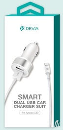 SUIT CARICA AUTO + CAVO LIGH. PER APPLE