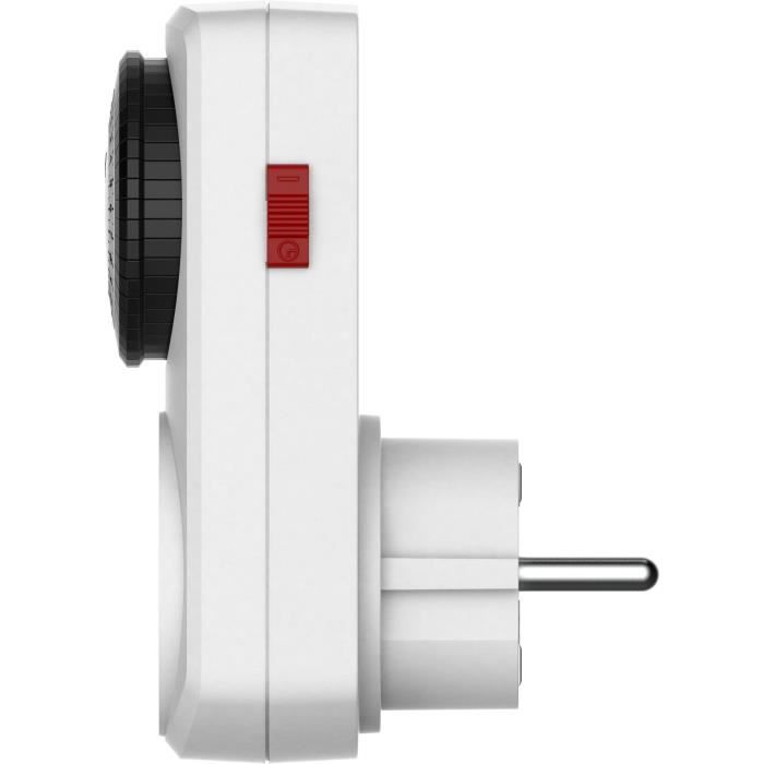 Mini programmatore meccanico giornaliero - GAO - 3680 W - 48 programmi - Bianco