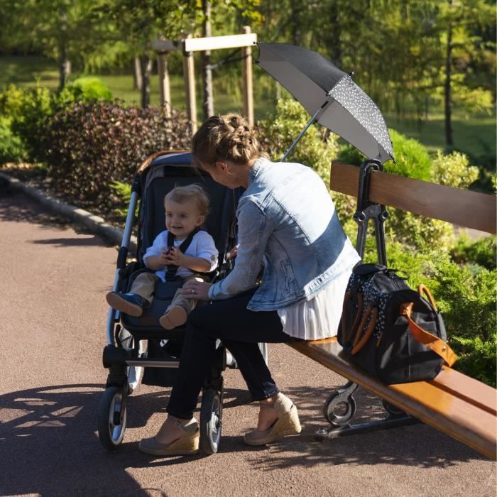 BADABULLE Ombrello Nero Anti UV 50+