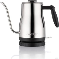 BODUM - BISTRO Bollitore elettrico con beccuccio lungo, 1.200 W, 1,0 l, acciaio inox