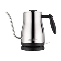 BODUM - BISTRO Bollitore elettrico con beccuccio lungo, 1.200 W, 1,0 l, acciaio inox
