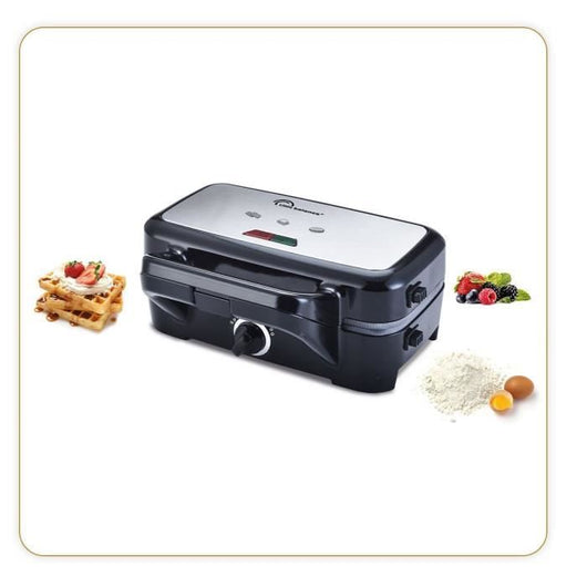 LITTLE BALANCE 8368 Speed'n Mixt 1200, Piastra per waffle e grill 2 in 1, 1 piastra per waffle, 1 piastra grill intercambiabile, 1200 W, Acciaio inossidabile