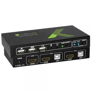 KVM switch 2x1 con USB e HDMI 4K