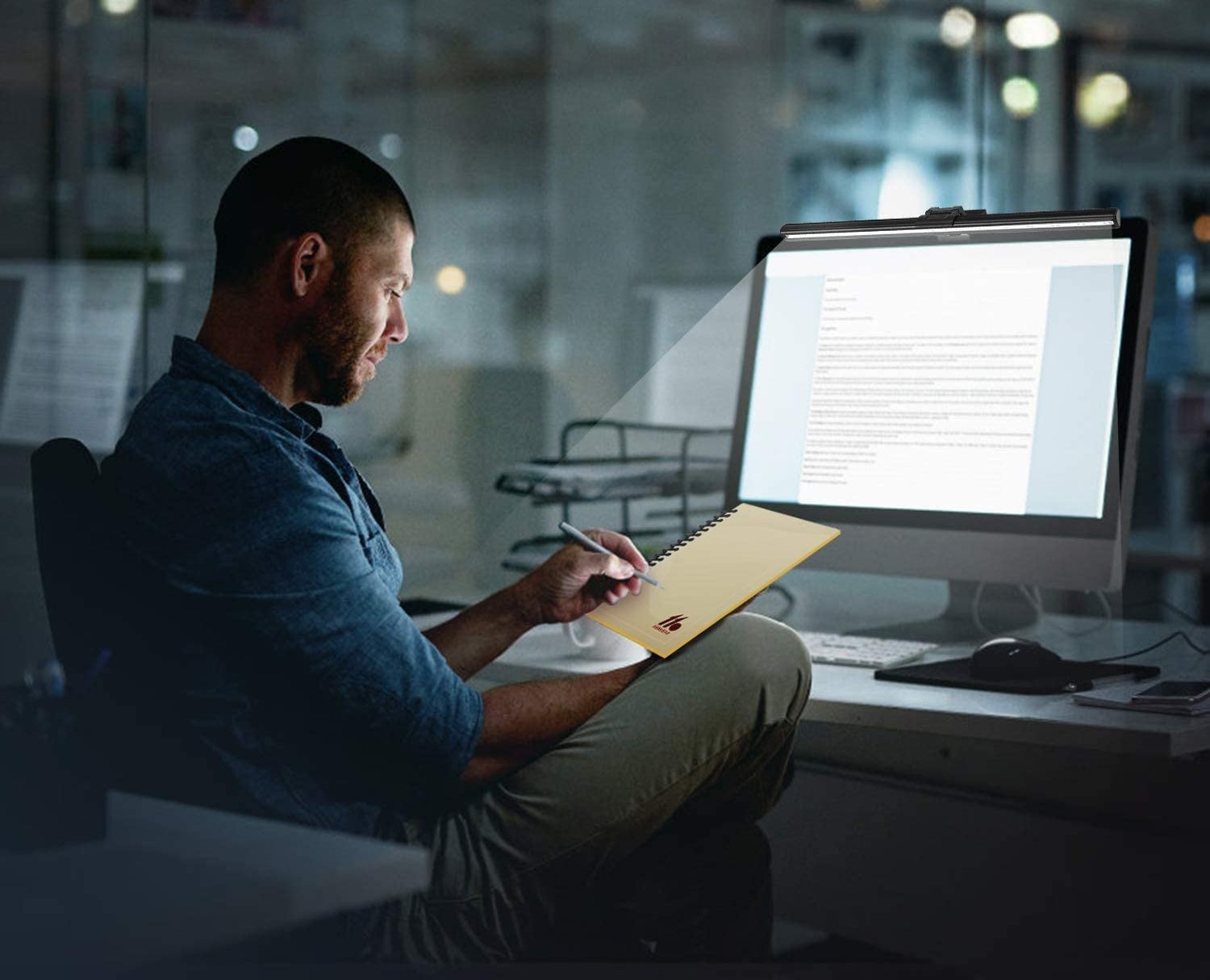 Lampada a Led USB per Monitor con Regolazione Temperatura Colore e Dimmer