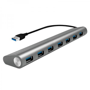 Hub USB 3.2 SuperSpeed 7 porte Alluminio Silver
