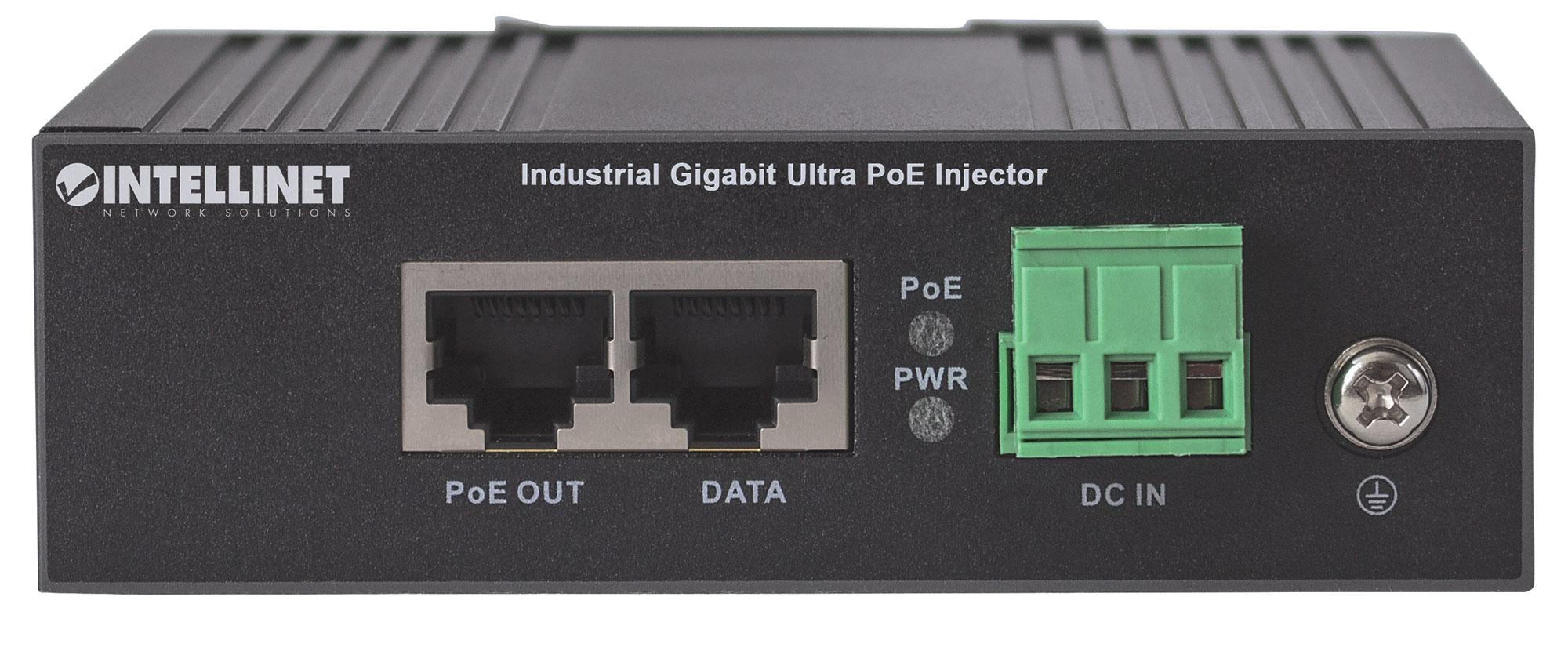 Iniettore Industriale per Guida DIN Gigabit Ultra PoE 60W