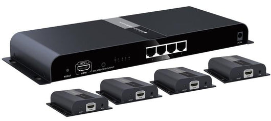 Extender Splitter 4 vie HDMI con IR su Cavo CAT6/6a/7 fino a 120m