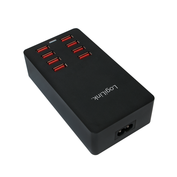 Caricatore da Tavolo a 8 porte USB 44W Nero