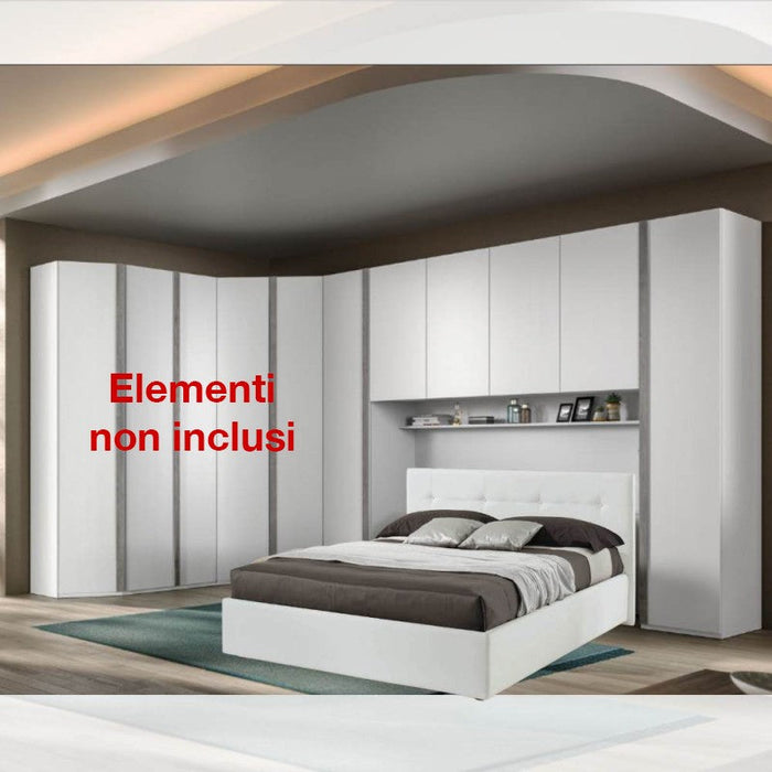 Armadio a ponte Ettore bianco frassino