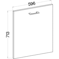 Frontale lavastoviglie + zoccolo - MODENA - 60 cm - Rovere artigianale e nero opaco - CUISINIER