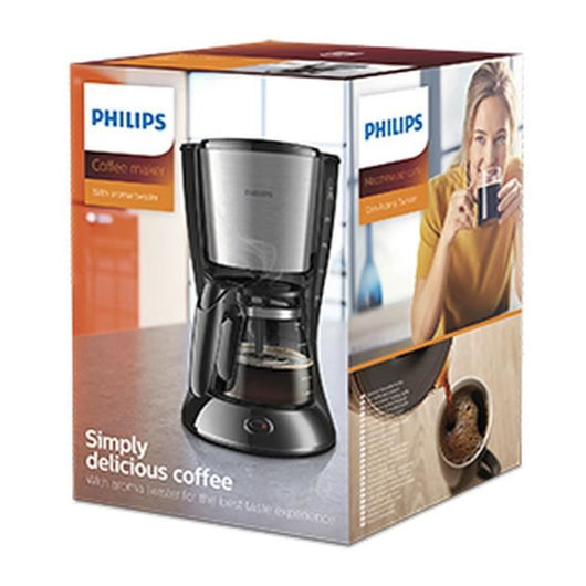 Caffettiera a filtro PHILIPS Daily HD7462 / 20 - Nera e acciaio inox