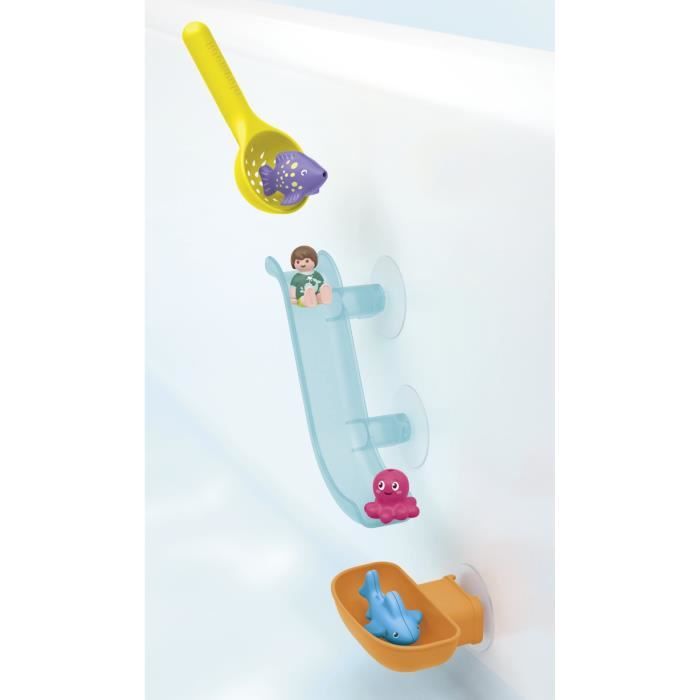 PLAYMOBIL Junior 71689 Scivolo acquatico e animali marini Include personaggio, animali e accessori - Età 18 mesi