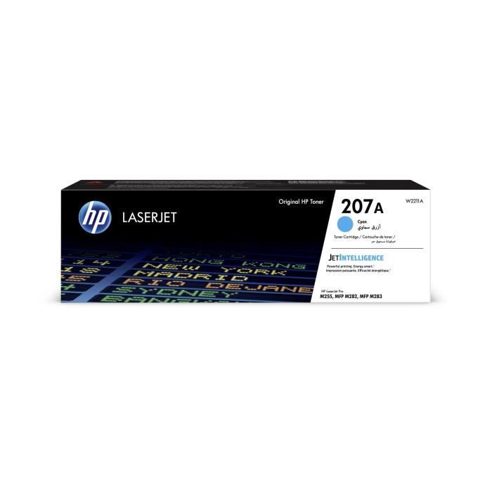 Cartuccia toner ciano originale LaserJet HP 207A (W2211A) per HP Color LaserJet Pro M255 / MFP M282 / M283