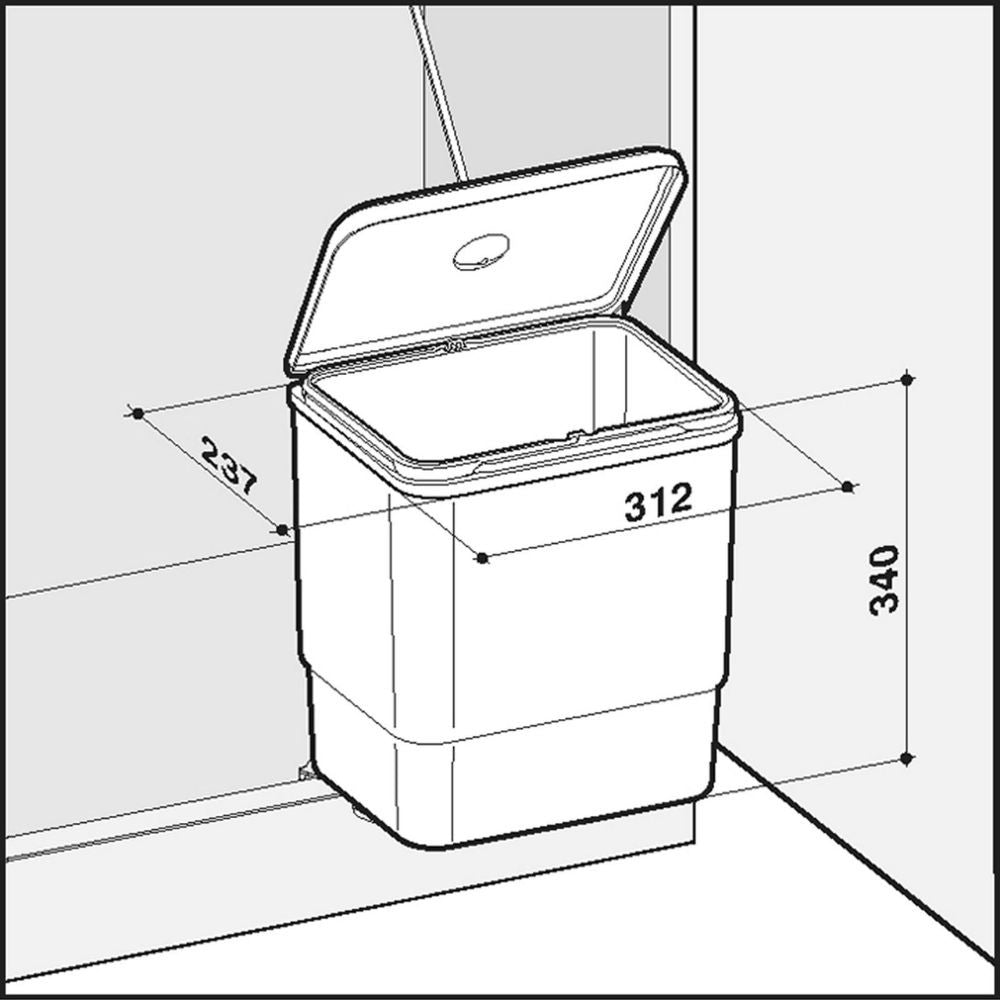 Pattumiera estraibile Sesamo apertura automatica