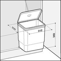 Pattumiera estraibile Sesamo apertura automatica