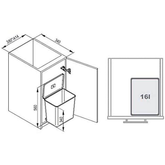 Pattumiera estraibile Sesamo apertura automatica