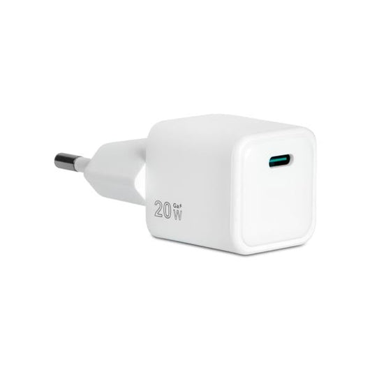 VULTECH CC-120PDCUGWH - CARICATORE UNIVERSALE 1 PORTA TYPE-C PD20 QC 3.0 GAN 20W - BIANCO DIMENSIONI COMPATTE