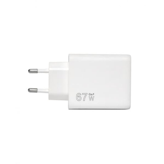 VULTECH CC-367PDCUGWH - CARICATORE UNIVERSALE 2 PORTE TYPE-C + 1 PORTA USB PD67 QC 3.0 GAN 67W PPS BIANCO DIMENSIONI COMPATTE