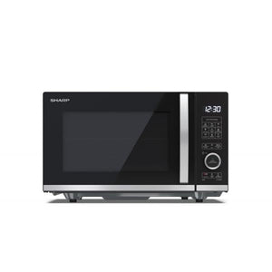 SHARP YC-QG204AE-B - FORNO A MICROONDE 20L - FLATBED - 800W - CONTROLLO DIGITALE - 11 LIVELLI DI POTENZA - BLACK/SILVER