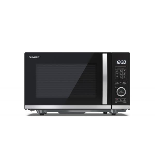 SHARP YC-QG204AE-B - FORNO A MICROONDE 20L - FLATBED - 800W - CONTROLLO DIGITALE - 11 LIVELLI DI POTENZA - BLACK/SILVER