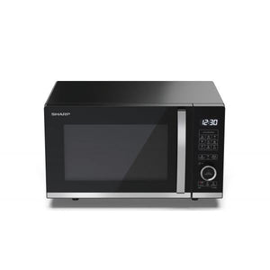 SHARP YC-QG204AE-B - FORNO A MICROONDE 20L - FLATBED - 800W - CONTROLLO DIGITALE - 11 LIVELLI DI POTENZA - BLACK/SILVER