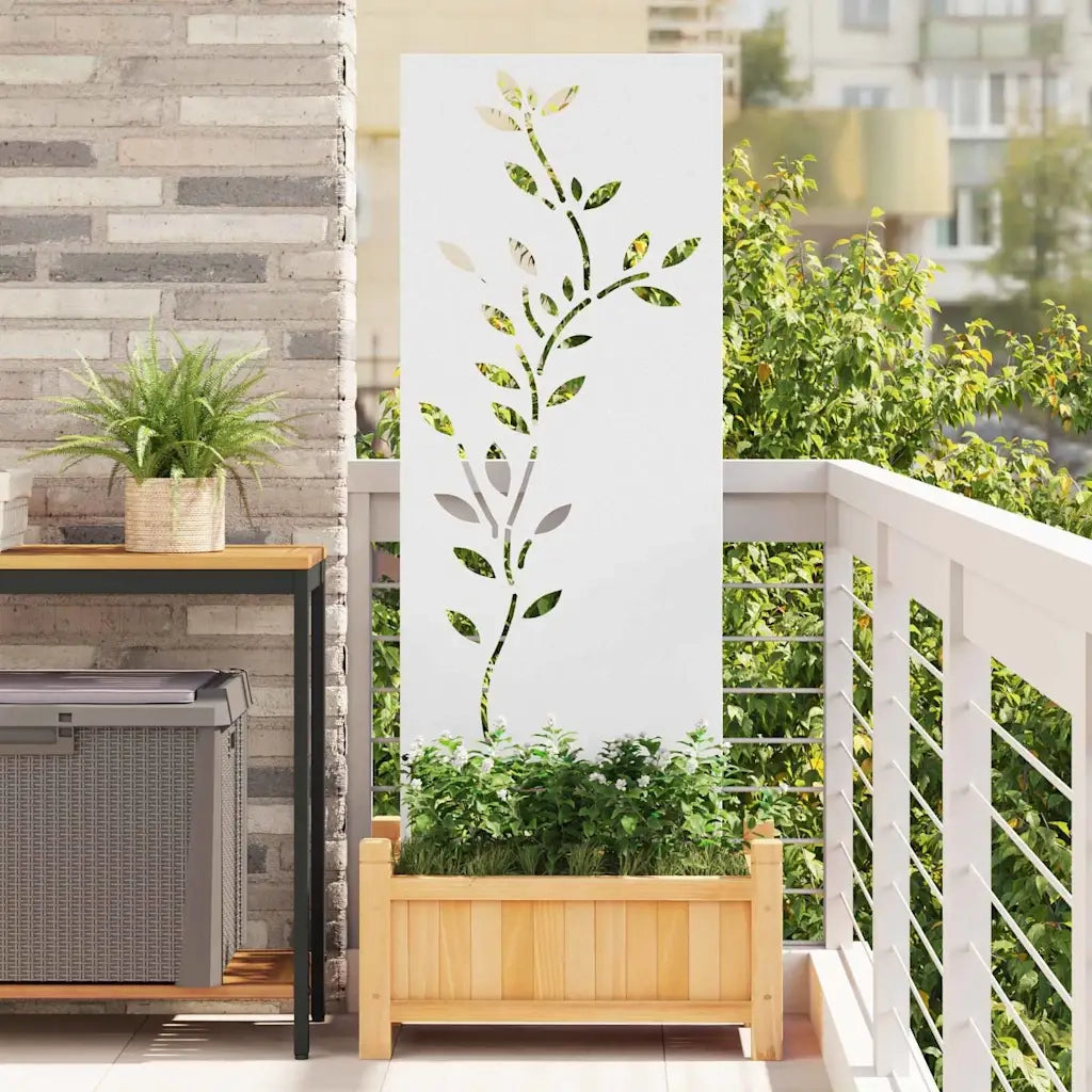 vidaXL Pannello Decorativo da Giardino Bianco 50 x 140 cm