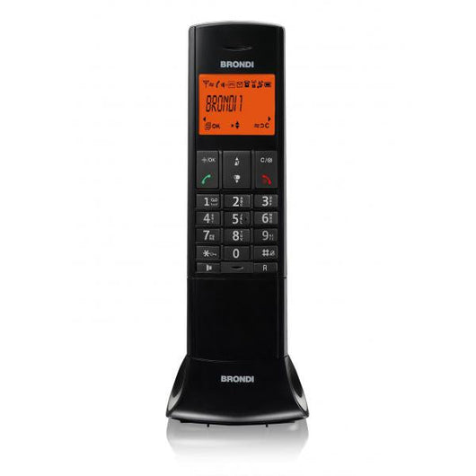 BRONDI LEMURE (NERO) - TELEFONO CORDLESS SINGOLO - VIVAVOCE