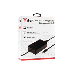 Alimentatore Universale per Notebook e Dispositivi USB-C- PD - 90W- Slim Design