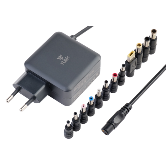 Alimentatore Universale per Notebook - 65W- Tecnologia GaN- Super Slim- 8 connettori