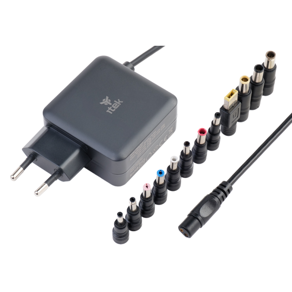 Alimentatore Universale per Notebook - 65W- Tecnologia GaN- Super Slim- 8 connettori