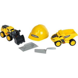 Giocattolo da cantiere - KLEIN - Set da cantiere Volvo Power con casco, 5 pezzi - Plastica di alta qualità, molto resistente.