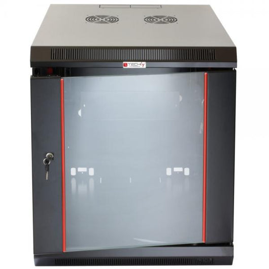 Armadio Rack 19'' a muro 20 unità sezione unica prof. 600mm Nero